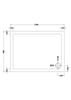 Image of Nuie NTP024 Rectangular Shower Tray 1200 x 900mm, White