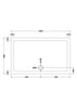 Image of Nuie NTP028 Rectangular Shower Tray 1300 x 800mm, White