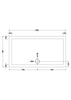 Image of Nuie NTP032 Rectangular Shower Tray 1400 x 760mm, White