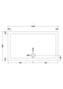 Image of Nuie NTP033 Rectangular Shower Tray 1400 x 800mm, White