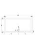 Image of Nuie NTP043 Rectangular Shower Tray 1500 x 800mm, White