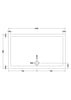 Image of Nuie NTP044 Rectangular Shower Tray 1500 x 900mm, White