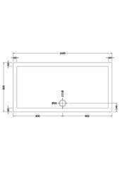 Nuie NTP053 Rectangular Shower Tray 1600 x 800mm, White