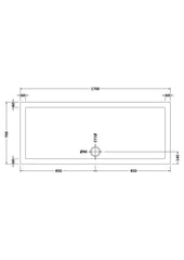 Nuie NTP061 Rectangular Shower Tray 1700 x 700mm, White