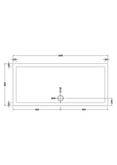 Nuie NTP073 Rectangular Shower Tray 1800 x 800mm, White