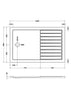 Image of Hudson Reed NTP1490 Rectangular Walk-In Shower Tray 1400 x 900mm, White