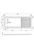 Image of Hudson Reed NTP1770 Rectangular Walk-In Shower Tray 1700 x 700mm, White