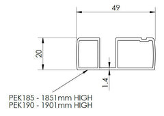 Nuie PEK185 1850mm Profile Extension Kit