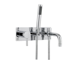 Hudson Reed PK350 Tec Single Lever Wall Mounted Bath Shower Mixer, Chrome