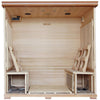 Image of Great Bear 6-Person Cedar Infrared Sauna w/ 10 Carbon Heaters - Houux