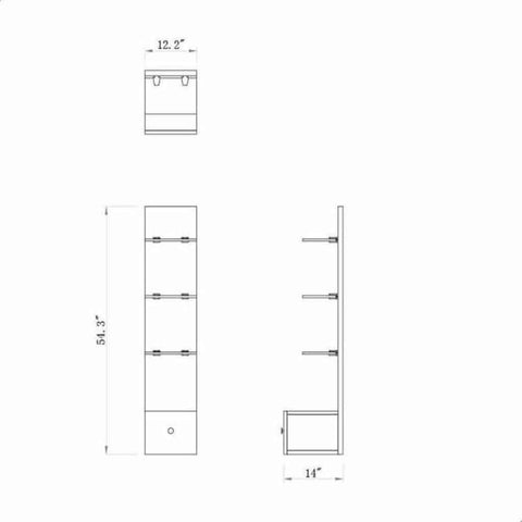 DIR Salon Retail Display Shelf Barron DIR 6812 - Houux