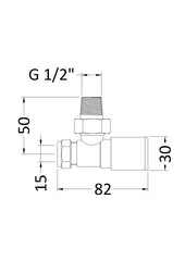 Hudson Reed RV001 Straight Radiator Valve Pack (Pairs), Chrome