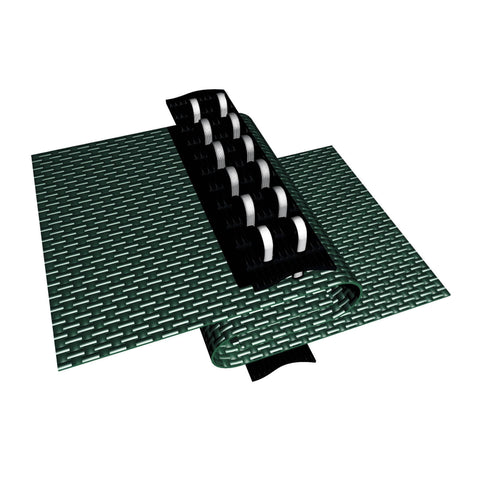 18-Year Mesh In-Ground Pool Safety Cover w/ Step Section - Green - Houux