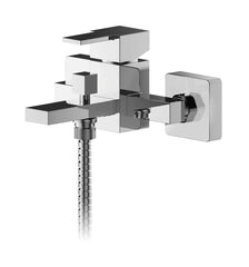 Nuie SAN316 Sanford Wall Mounted Bath Shower Mixer With Kit, Chrome