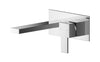 Image of Nuie SAN328 Sanford Wall Mounted 2 Tap Hole Basin Mixer With Plate, Chrome