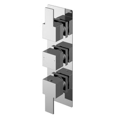 Nuie SANTR02 Sanford Triple Thermostatic Valve, Chrome