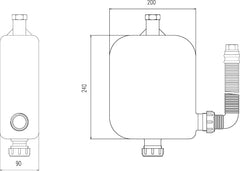 Nuie SPR04 4 Tap Hole Hose Retainer, Chrome