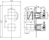 Image of Hudson Reed SQR3210 Lennox Twin Thermostatic Shower Valve, Chrome