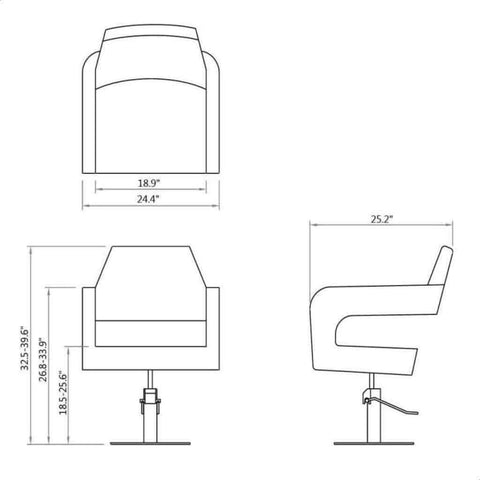 DIR Salon Styling Chair Parker DIR 1087 - Houux