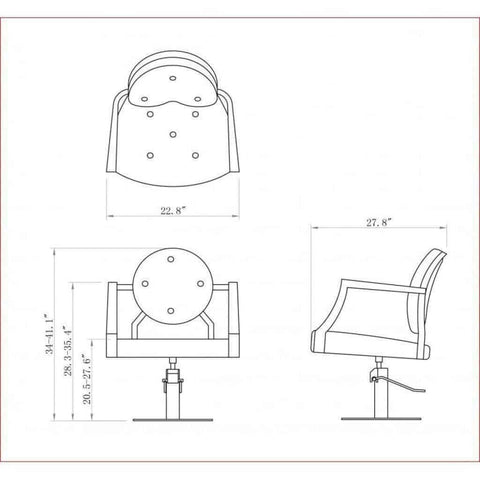 DIR Salon Styling Chair Regent DIR 1157 - Houux