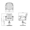 Image of DIR Salon Styling Chair Stone DIR 1887 - Houux