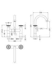 Hudson Reed TIW354 Revolution Bath Shower Mixer, Chrome