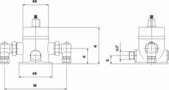 Nuie TMVSQELB Commercial Isolation Elbows For Sequential Valves, Chrome