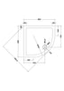Image of Hudson Reed TR71105 Quadrant Shower Tray 800 x 800mm, Slate Grey
