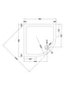 Image of Hudson Reed TR71106 Quadrant Shower Tray 900 x 900mm, Slate Grey