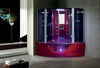 Image of Maya Bath Valencia Steam Shower, Red 64" x 64" x 88" - Houux