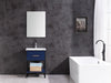 Image of Legion Furniture WH7024-BL-PVC 24" Blue Finish Sink Vanity With Black Metal Frame, PVC - Houux