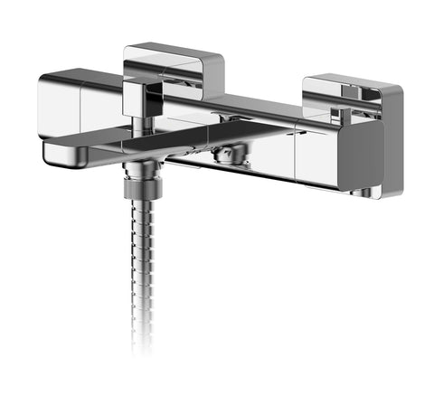 Nuie WIN005 Windon Wall Mounted Thermostatic Bath Shower Mixer, Chrome