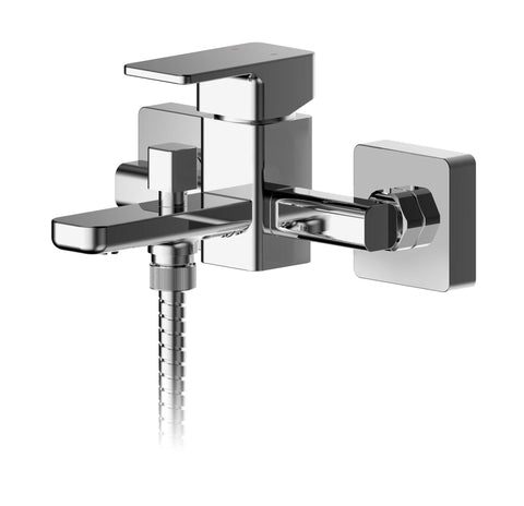 Nuie WIN316 Windon Wall Mounted Bath Shower Mixer With Kit, Chrome