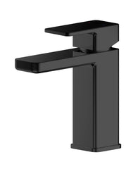 Nuie WIN405 Windon Mono Basin Mixer With Push Button Waste, Matt Black