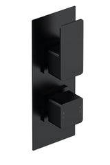 Nuie WIN4TW01 Windon Twin Thermostatic Valve, Matt Black