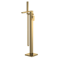 Nuie WIN821 Windon Freestanding Bath Shower Mixer, Brushed Brass