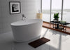 Image of Legion Furniture WJ8602-W 62.2" White Matt Solid Surface Tub, No Faucet - Houux