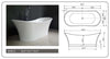 Image of Legion Furniture WJ8614-W 68.9" White Matt Solid Surface Tub, No Faucet - Houux