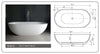 Image of Legion Furniture WJ8619-W 70.1" White Matt Solid Surface Tub, No Faucet - Houux