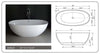 Image of Legion Furniture WJ8628-W 65" White Matt Solid Surface Tub, No Faucet - Houux