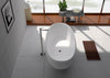 Image of Legion Furniture WJ8639-W 65" White Matt Solid Surface Tub, No Faucet - Houux