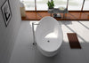 Image of Legion Furniture WJ8643-W-L 71" White Matt Solid Surface Tub, No Faucet - Houux