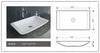 Image of Legion Furniture WJ9002-W 23.6" White Matt Solid Surface Bowl, No Faucet - Houux