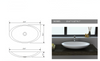 Image of Legion Furniture WJ9005-W 23.6" White Matt Solid Surface Bowl, No Faucet - Houux