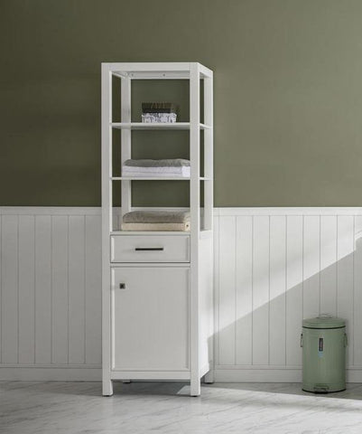 Legion Furniture WLF2121-W-LC 21" White Linen Cabinet - Houux