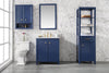 Image of Legion Furniture WLF2130-B 30" Blue Finish Sink Vanity Cabinet With Carrara White Top - Houux