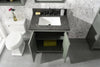 Image of Legion Furniture WLF2130-PG 30" Pewter Green Finish Sink Vanity Cabinet With Blue Lime Stone Top - Houux