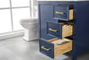 Image of Legion Furniture WLF2136-B 36" Blue Finish Sink Vanity Cabinet With Carrara White Top - Houux
