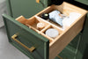 Image of Legion Furniture WLF2136-VG 36" Vogue Green Finish Sink Vanity Cabinet With Carrara White Top - Houux