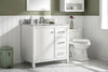 Image of Legion Furniture WLF2136-W 36" White Finish Sink Vanity Cabinet With Carrara White Top - Houux